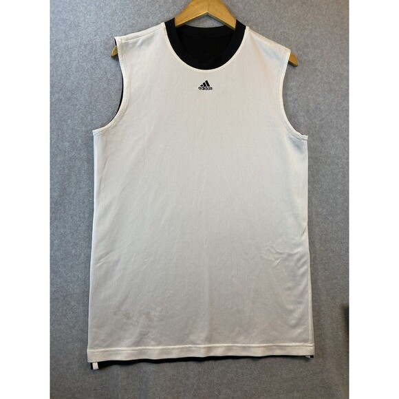 Vintage Adidas Mens Small Basketball Jersey‎ Black White Reversible Climalite - Picture 6 of 16